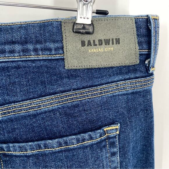 Baldwin Men’s Modern Taper In Medium Dark Blue Made In The USA Quite Luxury 34 - Picture 4 of 9